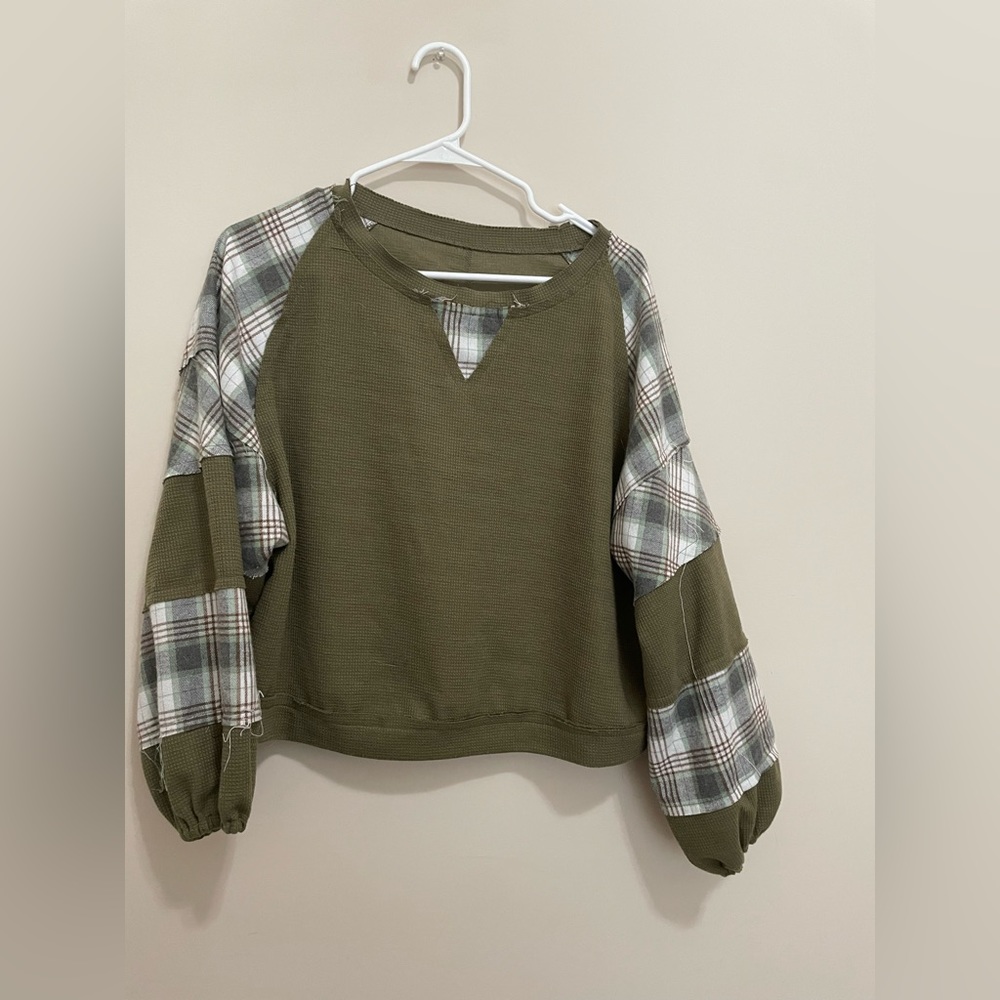 Green Flannel Blouse